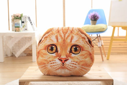 Cuddly Cat-Shaped Car Cushion and Nap Pillow
